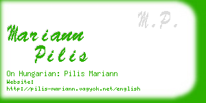 mariann pilis business card